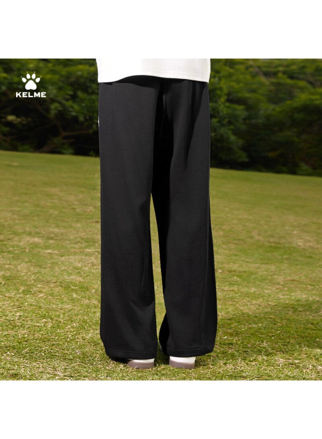 Kelme Men's Sports Pants Spring Summer New Casual Loose Straight Knit Trousers Black L - Image 4