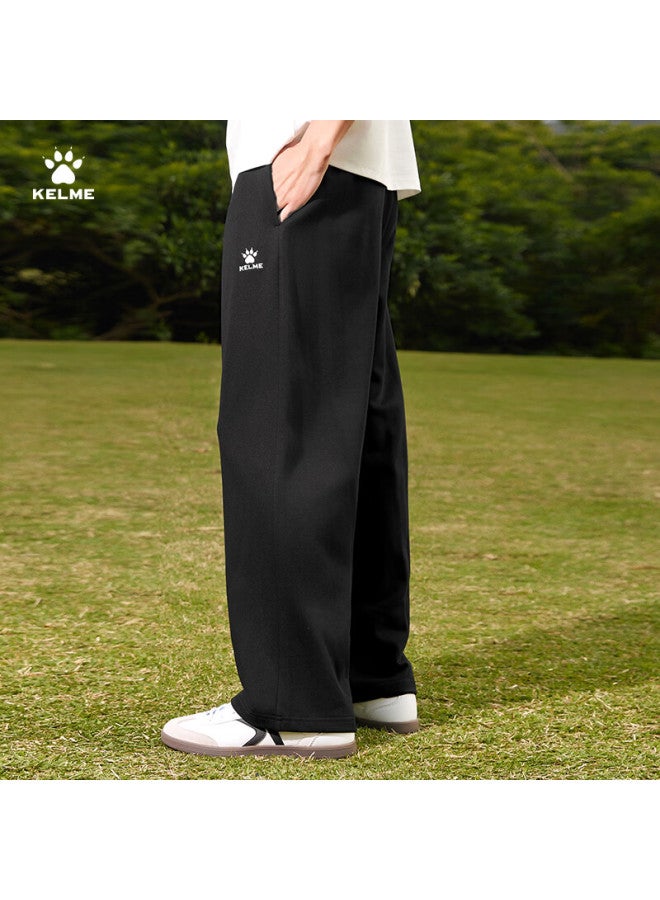 Kelme Men's Sports Pants Spring Summer New Casual Loose Straight Knit Trousers Black L - Image 3