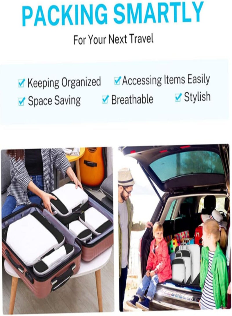 GGOOT 3 Pack Clothes Storage Bag Travel Storage Bags for Clothes Compressible Wardrobe Storage Organiser Clothes Organiser for T-Shirt Coat Pants Sock Underwear Storage Bag - Image 2