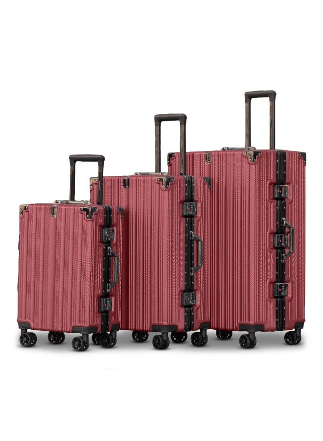 ZAAPPY Prosp 20/24/28 Inch Lightweight Aluminum Frame Unbreakable Fashion Travel Trolley Luggage 3Pcs Set, Polycarbonate Hard Shell Suitcase with 4 Quiet 360° Double Spinner Wheels - Image 1
