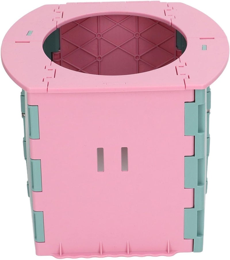 Foldable PP Toddler Potty with Easy Installation and Cleaning, Ideal for Travel and Training (Green Pink) - Image 4