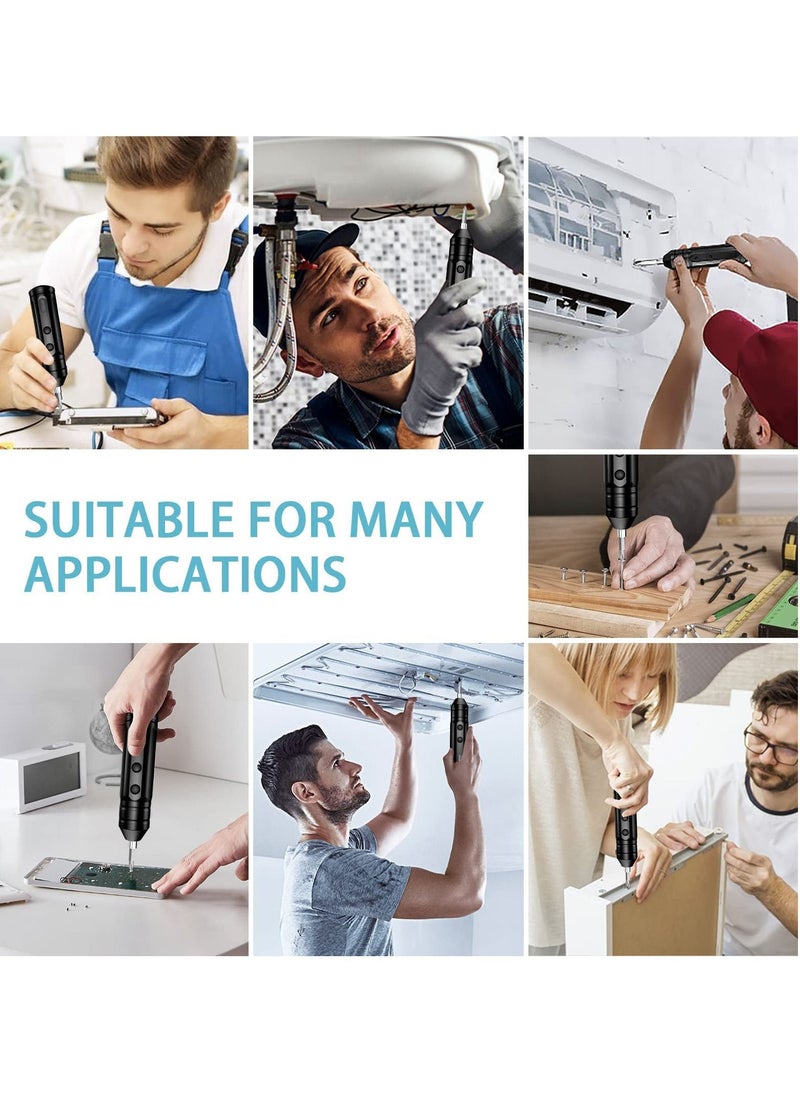 KASTWAVE - Cordless Rechargeable Screwdriver, 1200mAh 3.7V Cordless Screwdriver Rechargeable, with 10 Magnetic Bits Electric Screwdriver Sets, Forward and Reverse Rotate (Standard) - Image 1
