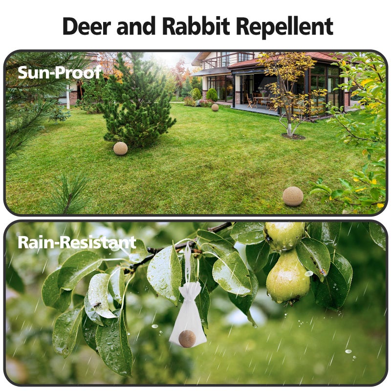USKICH 20 Pack Deer Repellent, Rabbit Repellent, Deer Deterrent, Powerful Deer Repellent Outdoor for Plants, Rabbit Repellant for Garden, Deers Repellent for Outdoor Tree Yard, Safe for Deer and Plants - Image 3
