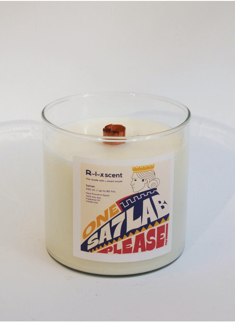 Relaxscent One Sa7lab Please wood Jumbo candle 