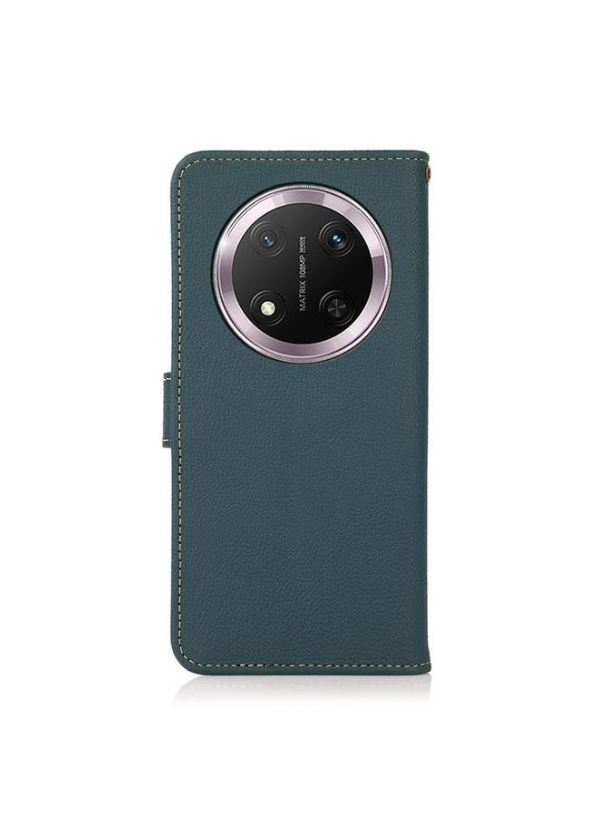 Green Tiger Case For Honor X9c KHAZNEH Custer Genuine Leather RFID Phone Case - Image 3