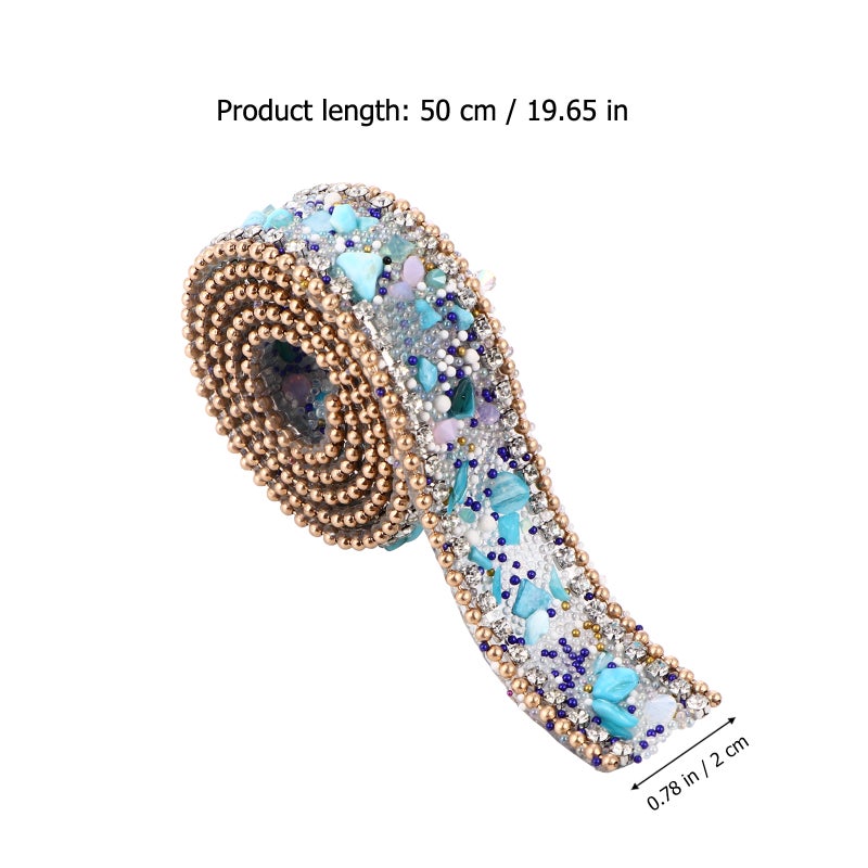 Lace Trim for DIY Crafts, Rhinestone Decorations, Versatile Mesh for Events - Image 2
