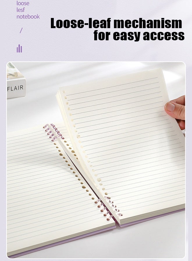 مجموعة من 4 دفاتر حلزونية للطلاب، صفحات قابلة للفصل، غلاف ورقي ملون، 60 ورقة / 120 صفحة، دفاتر للكتابة وفن الأوريغامي للمدرسة - Image 4