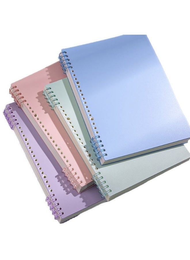 مجموعة من 4 دفاتر حلزونية للطلاب، صفحات قابلة للفصل، غلاف ورقي ملون، 60 ورقة / 120 صفحة، دفاتر للكتابة وفن الأوريغامي للمدرسة - Image 2