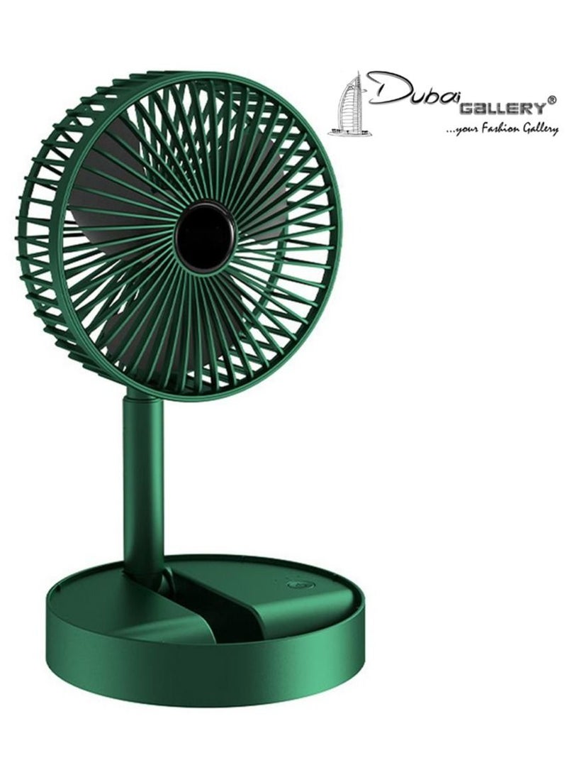 DubaiGallery Adjustable Mini Fan Kipas Small Cooling Handy Desk Home Office Table Battery USB Rechargeable Portable  - Image 1