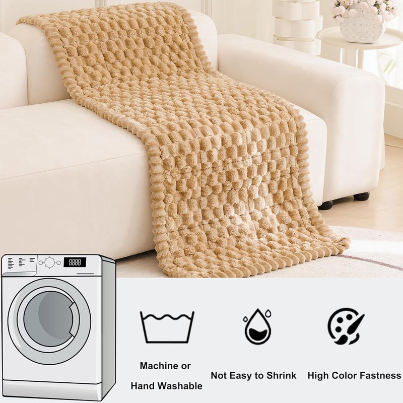Couch Cover for Dogs Washable, Fuzzy Pet Couch Covers for 3 Cushion Sofa Pet Friendly, Non Slip Sofa Cover (Coffee, 27.6" x 82.7") - Image 4