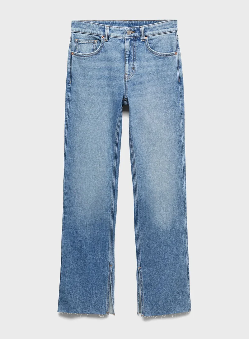 مانجو Slit Hem Jeans