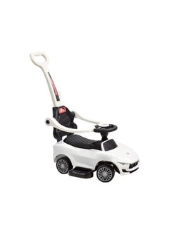 Kiko Kiko Ride On Car With Push Bar-White 