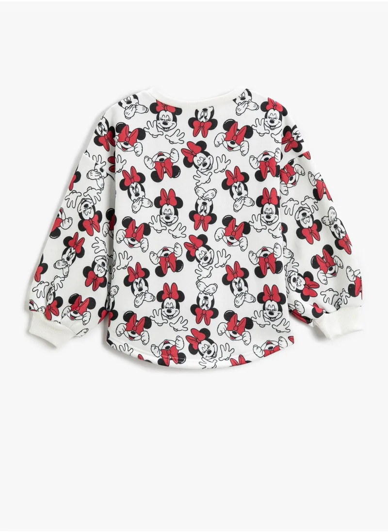 كوتون Minnie Mouse Printed Oversize Sweatshirt Licensed