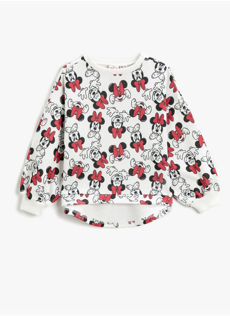 كوتون Minnie Mouse Printed Oversize Sweatshirt Licensed