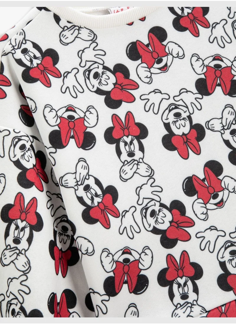 كوتون Minnie Mouse Printed Oversize Sweatshirt Licensed