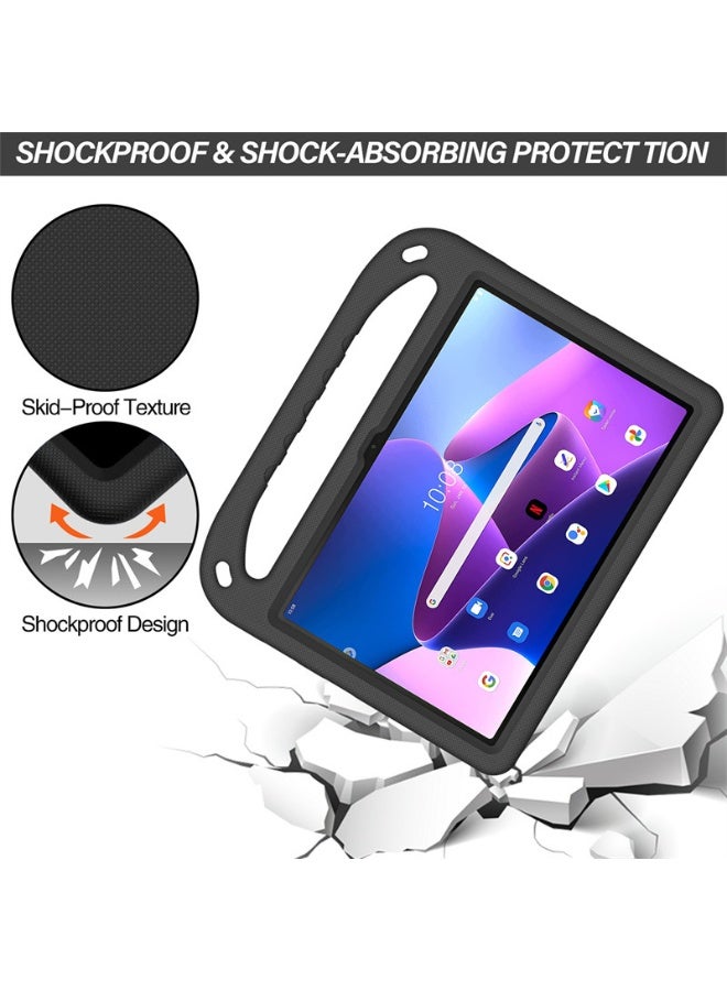 عام حافظة أطفال مضادة للصدمات متوافقة مع لوح لينوفو تاب إم 10 (الجيل الثالث) مقاس 10.1 بوصة 2022، تحتوي على مقبض قائم مقاوم للصدمات لنوفو تاب إم 10 الجيل الثالث (طرازات TB328FU / TB328XU) للأجهزة اللوحية مقاس 10.1 بوصة - Image 4