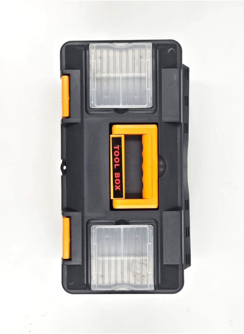 lucus - Lucus Tool Box, 25.5 x 48.5 x 25 cm, Black and Orange - Image 1