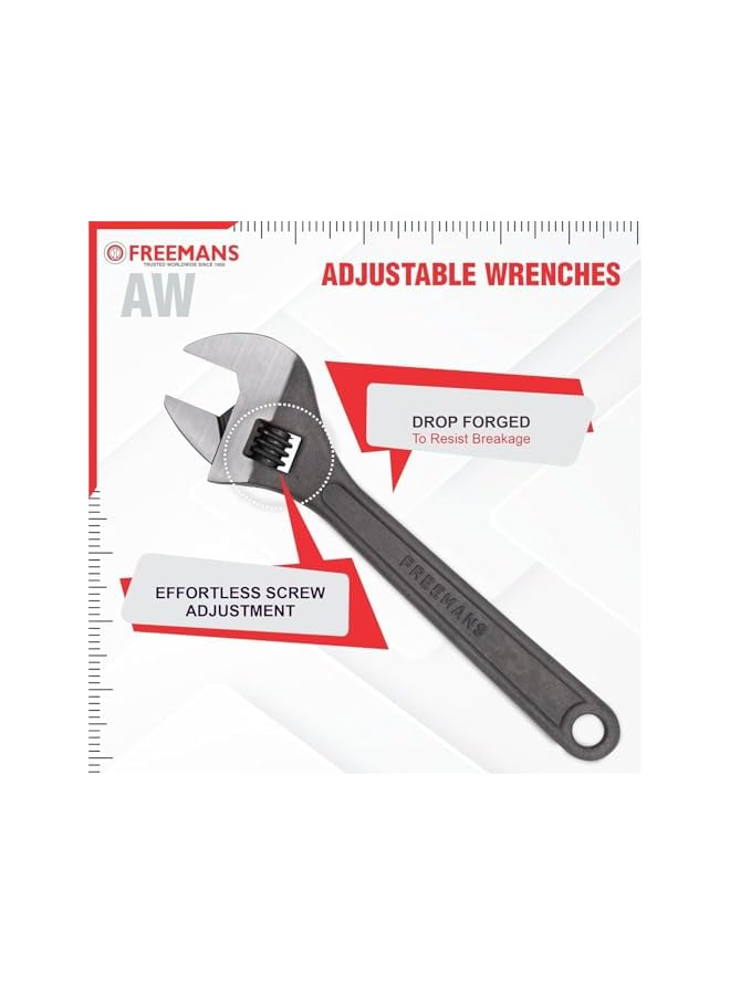 FREEMANS 6-Inch Phosphate Finish Adjustable Wrench - Image 4