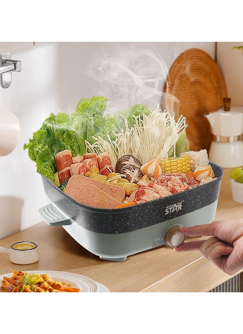 Winning Star Home Cooking Hot Pot Barbecue Multifunctional Non-stick Pan High Temperature Resistant Electric Hot Pot  - Image 3