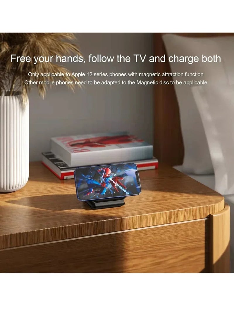 AROAQ 3 In 1 Magnetic Wireless Charger, Foldable Magnetic Charging Station, Fast And Stable Wireless Charging Pad, Portable Fast Charging Dock Station For Watch Earphones Mobile, (Black) - Image 3