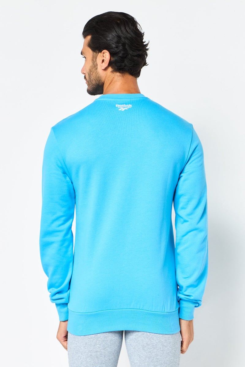 Reebok Men Sportswear Fit Embroidered Logo Outdoor Sweatshirt, Blue - Image 2