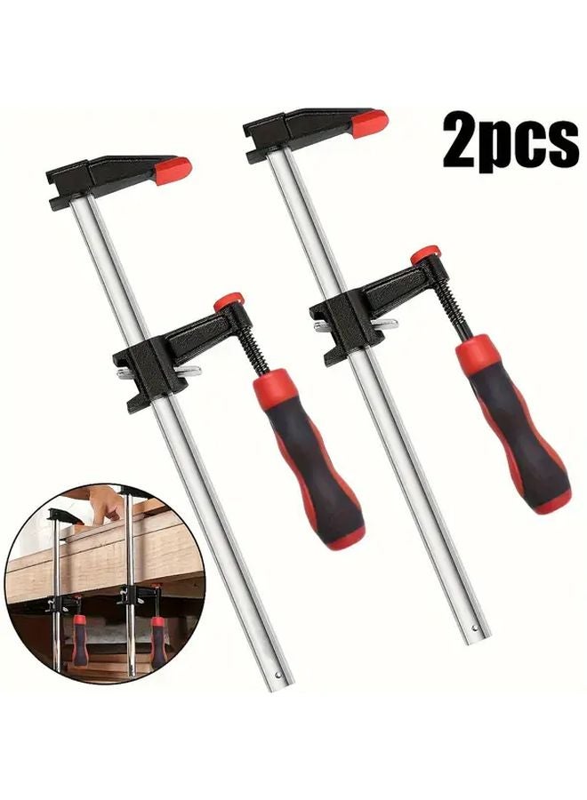 2pcs 10 Inch Steel Bar Clamp Quick Adjust Woodworking Clamp 500 Lbs Load - Image 1