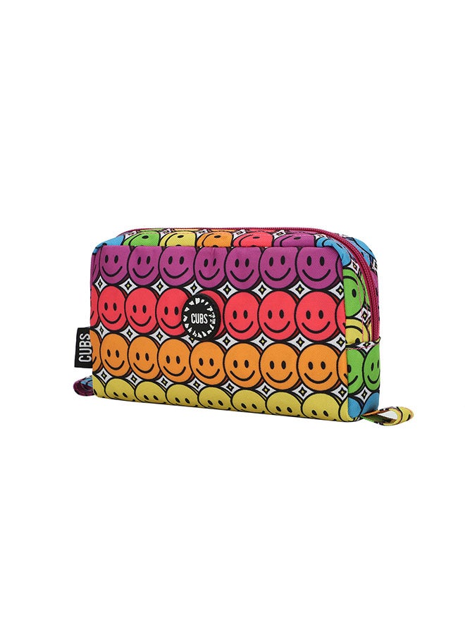 CUBS Smiley Face Print Waterproof pencil case pouch with zip closure - Image 2