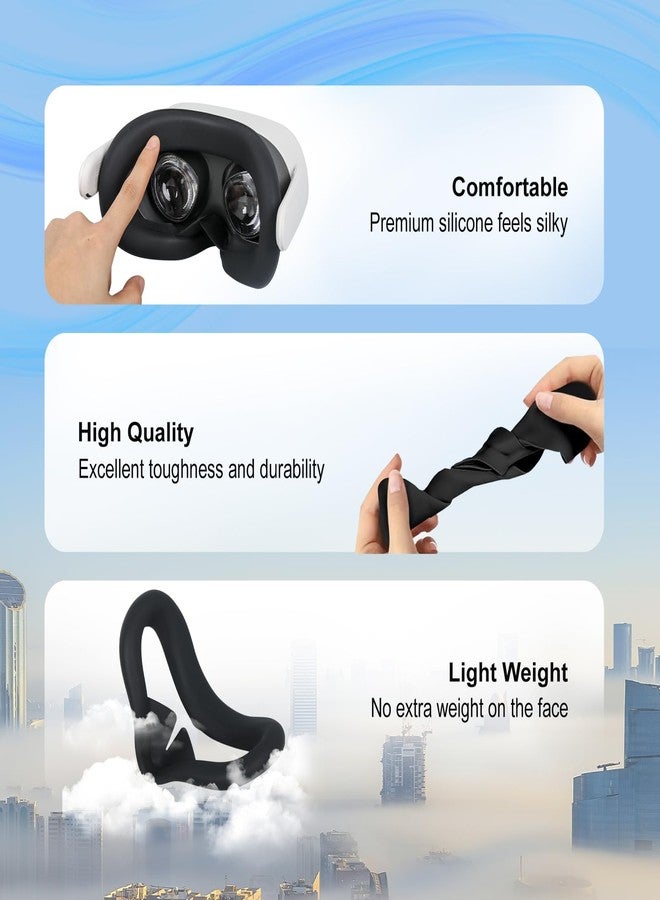 Hounyoln Silicone Case for Meta Quest 3s,Soft Face Cover Virtual Reality Accessories, Q3s VR Facial Skin 1 pcs - Image 5