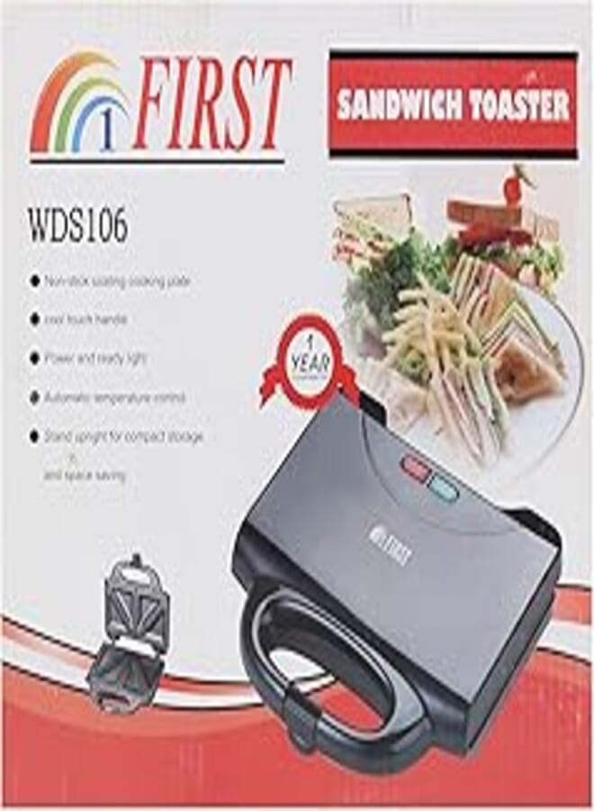 FIRST1 First One WDS106 Sandwich Maker - Black