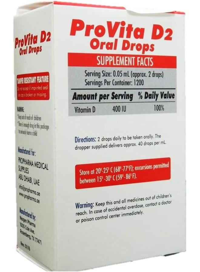 ProVita D2 Oral Drops 2 fl oz, 60 mL - Image 2