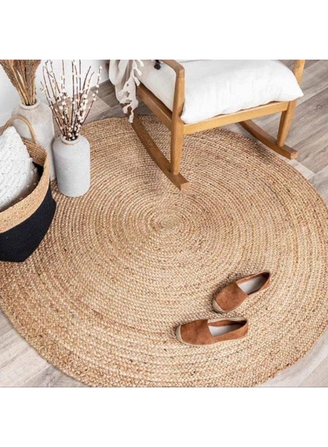لينجوي سجادة جوت منسوجة يدويًا، سجادة أرضية بوهو مضفرة طبيعية، سجادة ريفية - Image 2