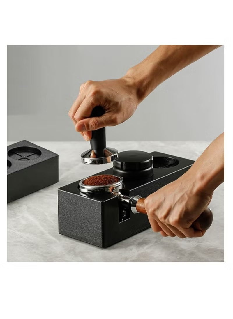 MIXDE Coffee Filter Tamper Holder Espresso Tamper Mat Stand Tamper Station Base Non Slip for Cafe Coffee Espresso Machine Accessories- 3 Holes  - Image 4