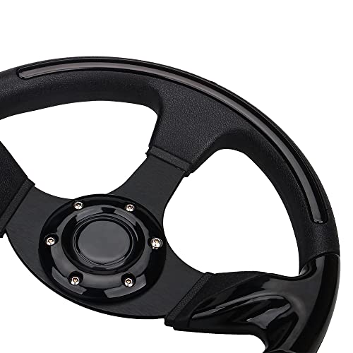 Spaorcco Black Chrome Golf Cart Steering Wheel for Club Car DS and Precedent Yamaha EZGO Steering Wheel with Ergonomic Design… - Image 2
