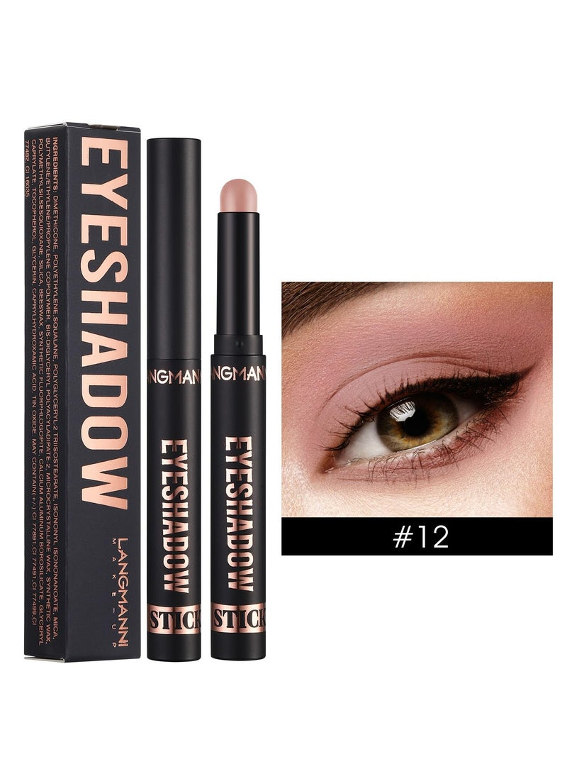 LANGMANNI Waterproof Long-Lasting Eyeshadow Stick with Shimmer and Matte Finish(#12) - Image 1