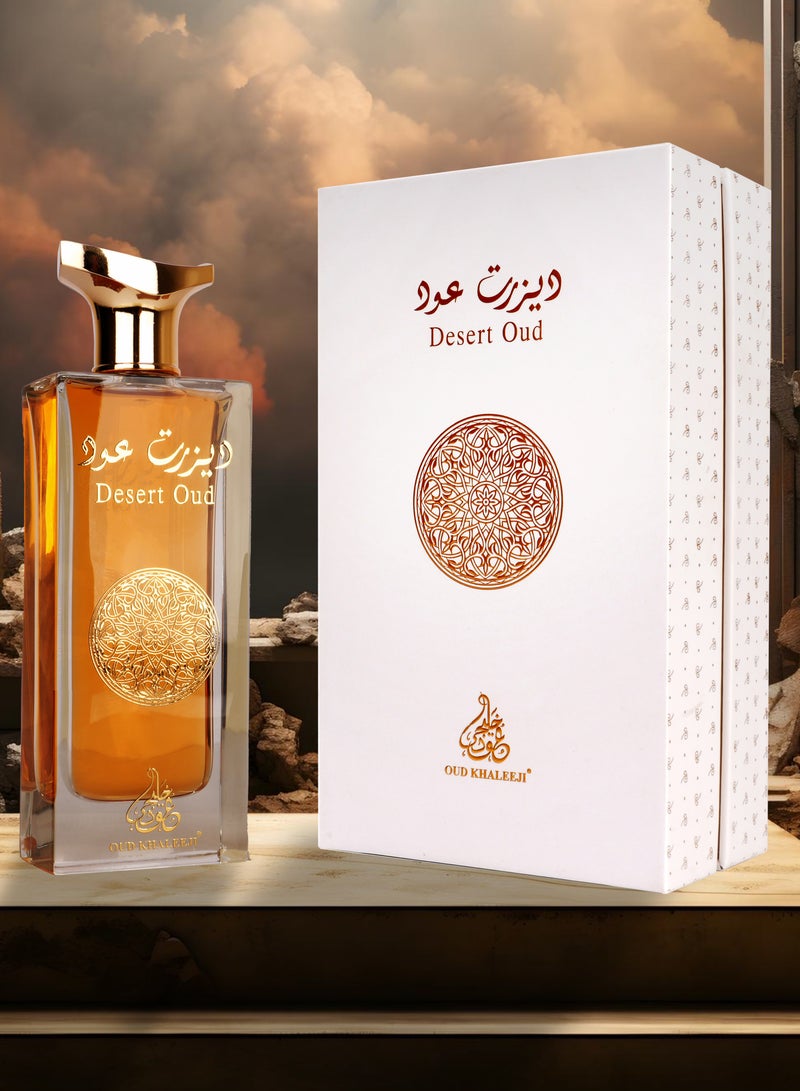 عود خليجي عطر دزرت عود أو دو بارفان 100 مل – عطر عودي للجنسين – عطر عربي فاخر يدوم طويلاً مع العنبر والفانيليا والمسك وخشب الصندل - Image 4
