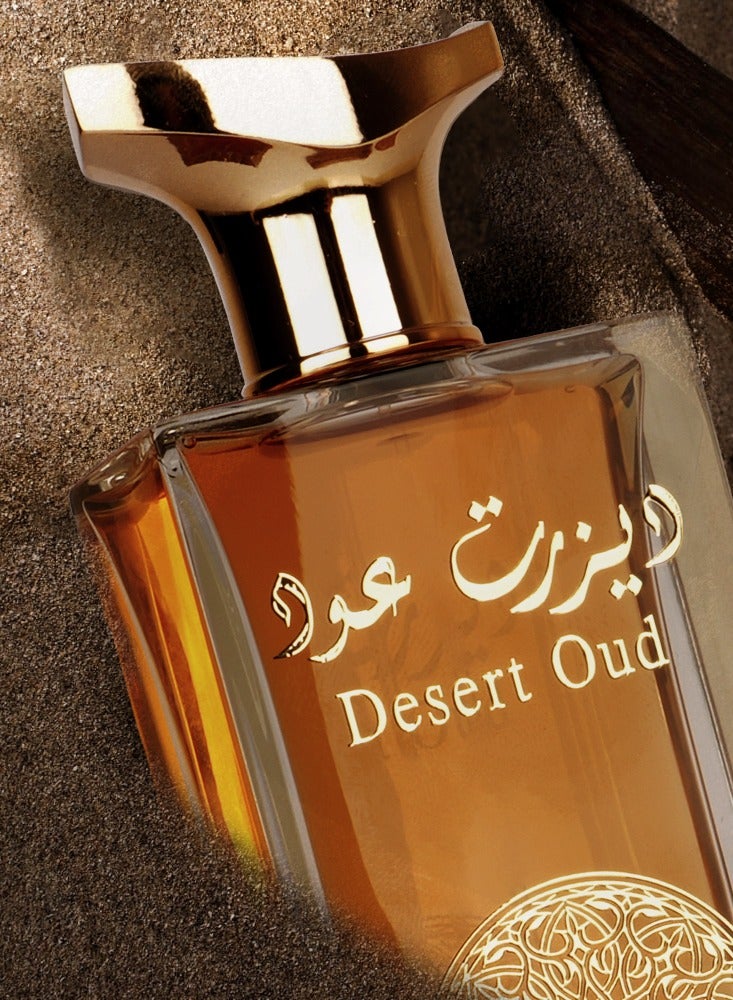 عود خليجي عطر دزرت عود أو دو بارفان 100 مل – عطر عودي للجنسين – عطر عربي فاخر يدوم طويلاً مع العنبر والفانيليا والمسك وخشب الصندل - Image 1
