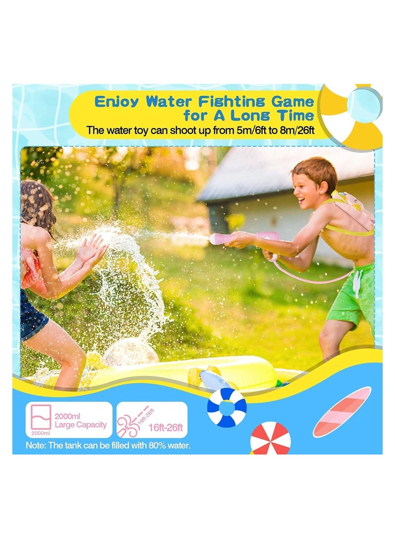 NIBEMINENT Children'S Water Gun, Cartoon Versatile Sakura Same Style,Backpack Gun With 2.5L Large Capacity Tank And Adjustable Strap, Summer Swimming Pool, Beach, Outdoor Toys, Spray Toys（Green）  - Image 2