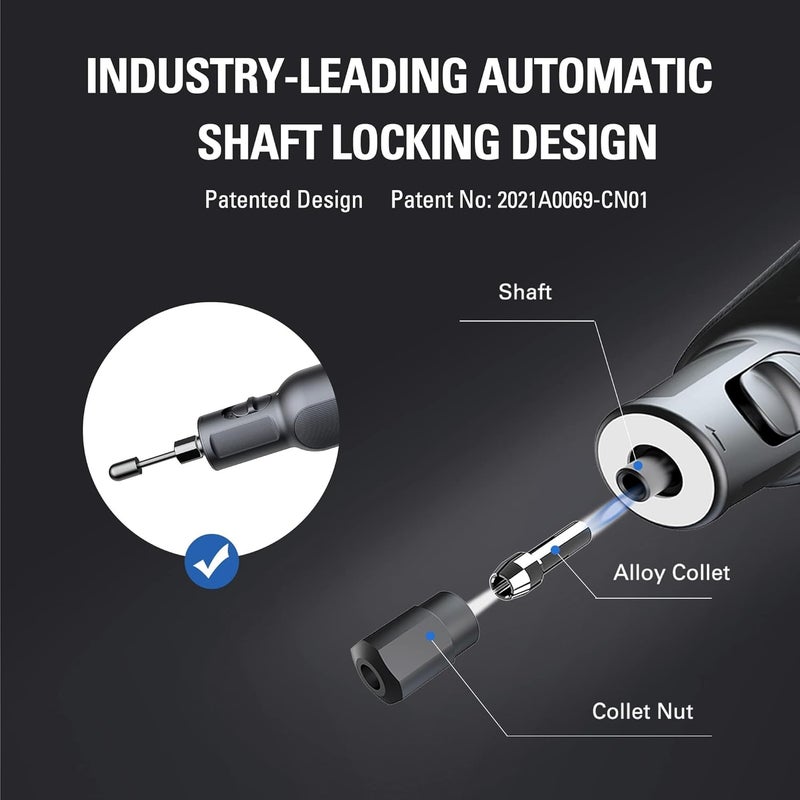 SYOSI Electric Rotary Tool, Handheld Cordless Engraving Pen Drilling Pen Polishing Pen, Usb Rechargeable Rotary Tool Kit With 52Pcs Accessories For Sanding, Drilling, Engraving, Polishing, Crafting - Image 2