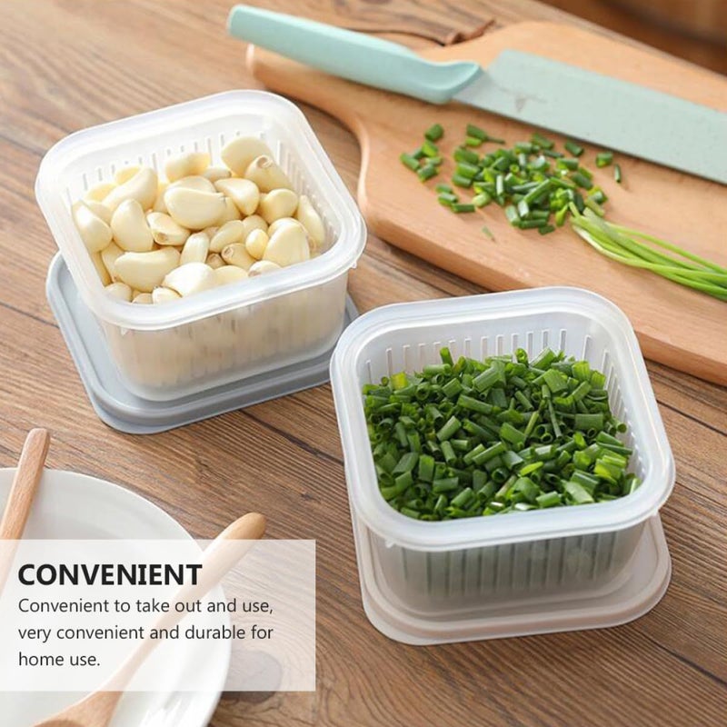 3 Piece Fresh Produce Storage Containers for Refrigerator and Freezer with Lid Random Color - Image 4