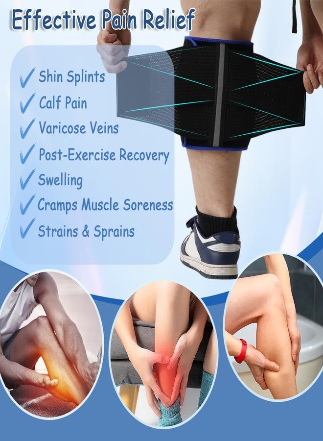 King Mills Xxxl Extra Wide Compression Calf Sleeves, Plus Size Compression Calf Sleeves Men & Women-xxl with Diamond-shaped Elastic Band for Pressure, Black - Image 3