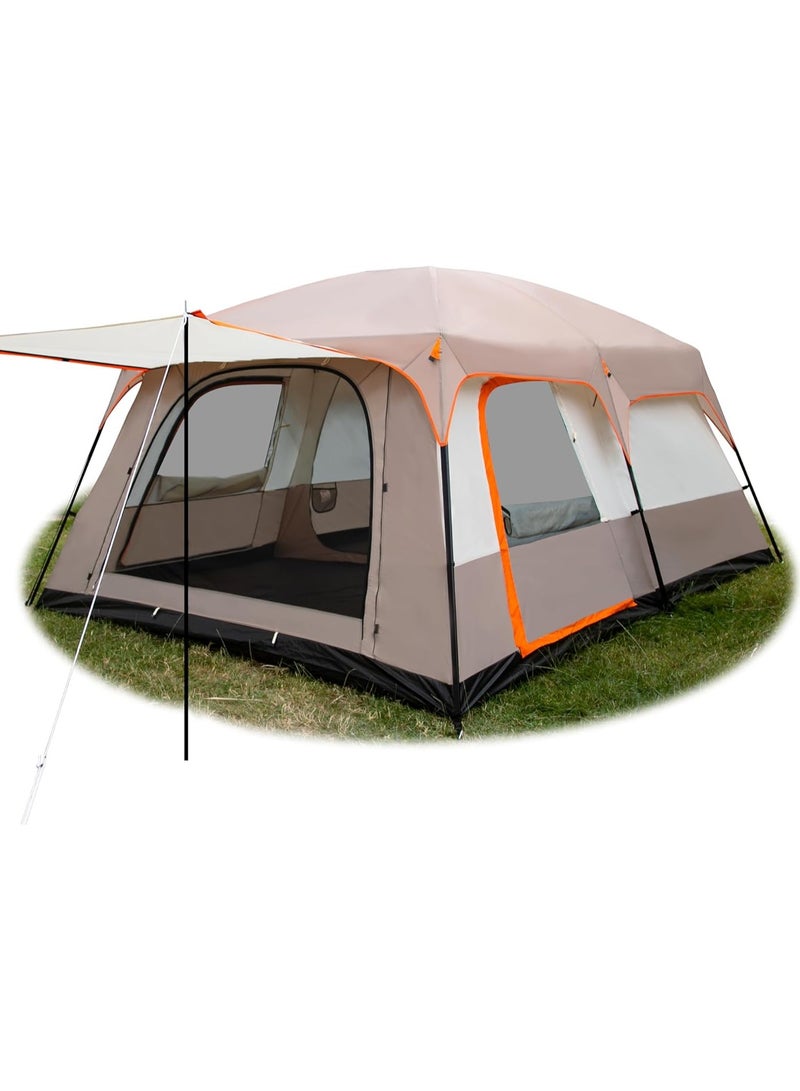 DubaiGallery Camping Tent with 2 Extra Dark Sleeping Cabins for Outdoor Double Layer Family Tent Waterproof Windproof Beach Tent Sun Shelter Dome Tent for Festivals Garden - Image 1