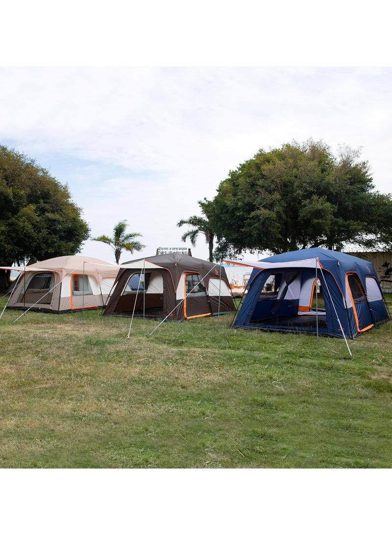 DubaiGallery Camping Tent with 2 Extra Dark Sleeping Cabins for Outdoor Double Layer Family Tent Waterproof Windproof Beach Tent Sun Shelter Dome Tent for Festivals Garden - Image 4