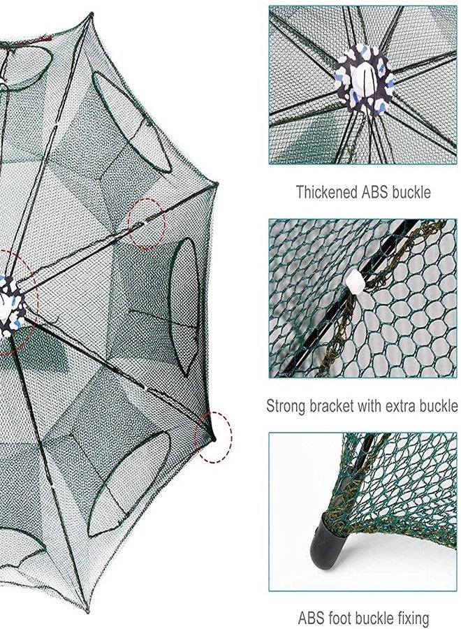 Verilux® 8 Side Bait Fishing Trap Portable Folded Fishing Net Shrimp Minnow Crayfish Crab Baits Cast Mesh Trap Automatic - Image 4