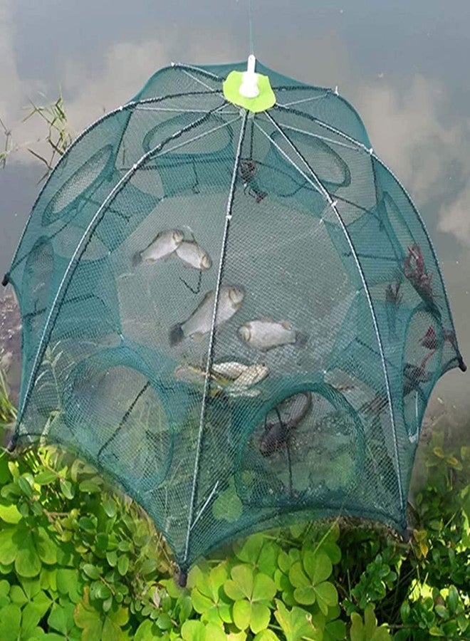 Verilux® 8 Side Bait Fishing Trap Portable Folded Fishing Net Shrimp Minnow Crayfish Crab Baits Cast Mesh Trap Automatic - Image 2