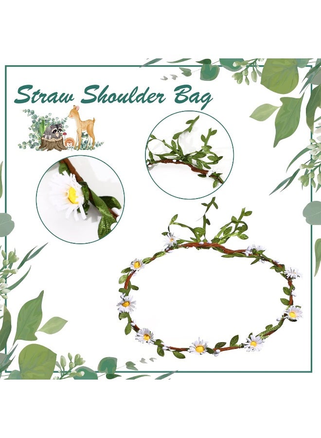Xinnun Mom to Be Sash for Woodland Baby Shower Mom to Be Daddy to Be Corsage with Sage Green Leaf Crown Kit Woodland Party Favors for Maternity Girl Boy Gender Reveal 4 Pieces - Image 3