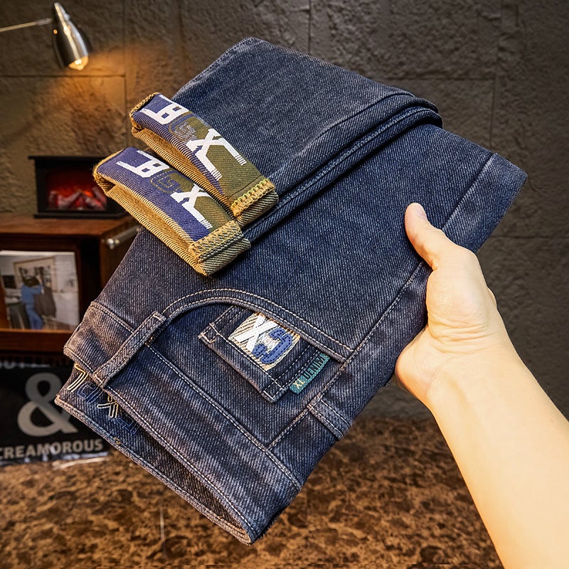 Unisex Classic Denim Jeans Loose Fit Daily Outdoor Wear - Image 1