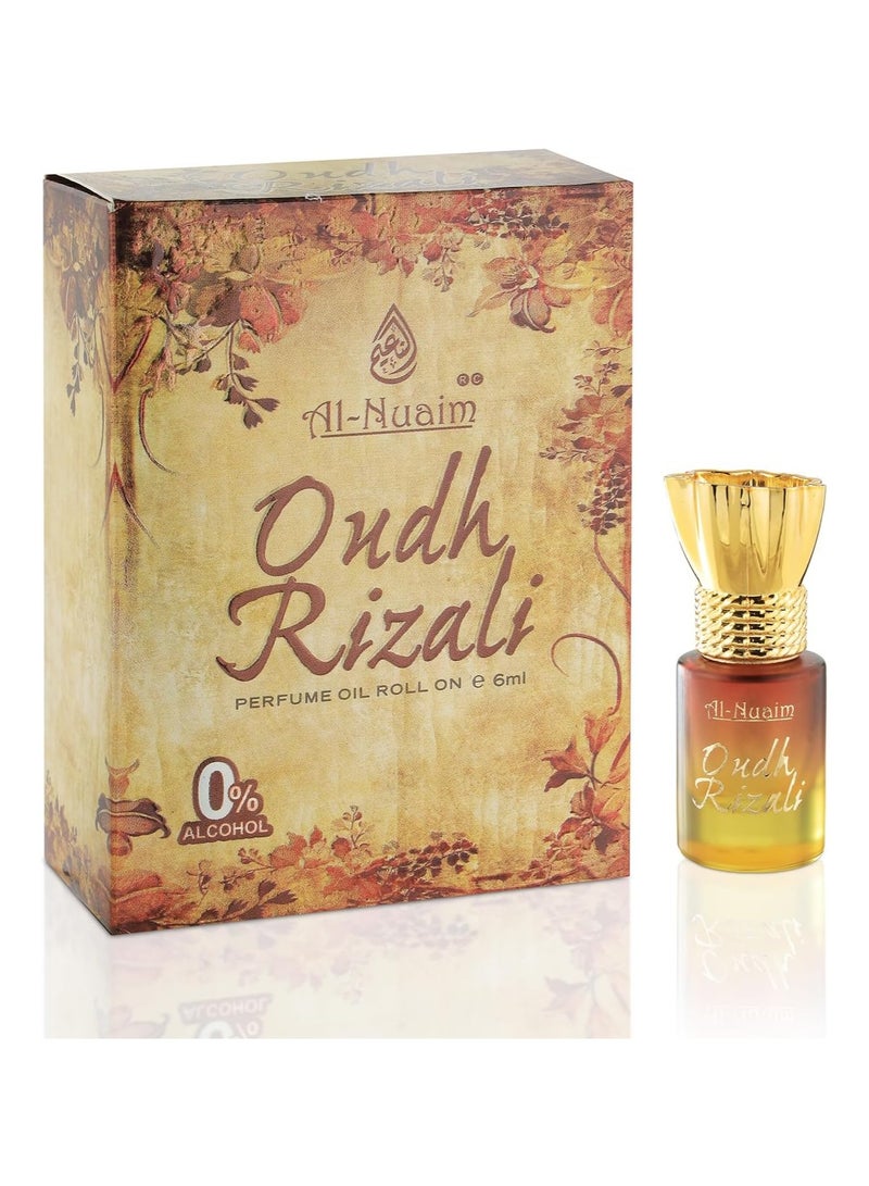 Al Nuaim Al-Nuaim Tohfa Series Oudh Rizali Attar Roll-On 6ml (Pack of 4) | Alcohol-Free Unisex Attar Perfume Oil | Long Lasting Oud & Rose Fragrance for Men & Women | Pocket Size Concentrated Ittar - Image 2