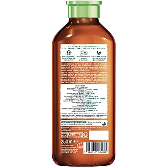 - ANTI DANDRUFF SHAMPOO - NORMAL HAIR - SULPHATE-FREE SHAMPOO - HAIR CARE DANDRUFF - TEA, ORGANIC CUCUMBER WATER - 95% NATURAL ORIGIN - 250ML - Image 3