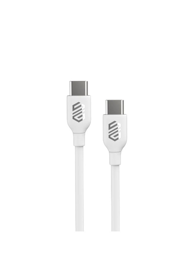 Smart Gate Cable PVC USB-C to USB-C Fast, Shielded 1m White 1 Piece - Image 2