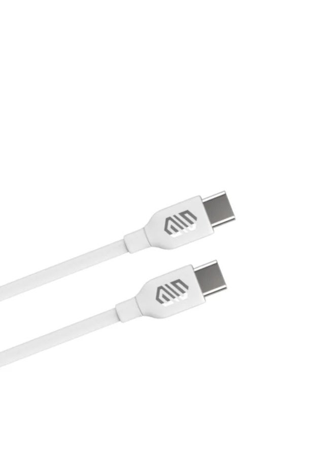 Smart Gate Cable PVC USB-C to USB-C Fast, Shielded 1m White 1 Piece - Image 1